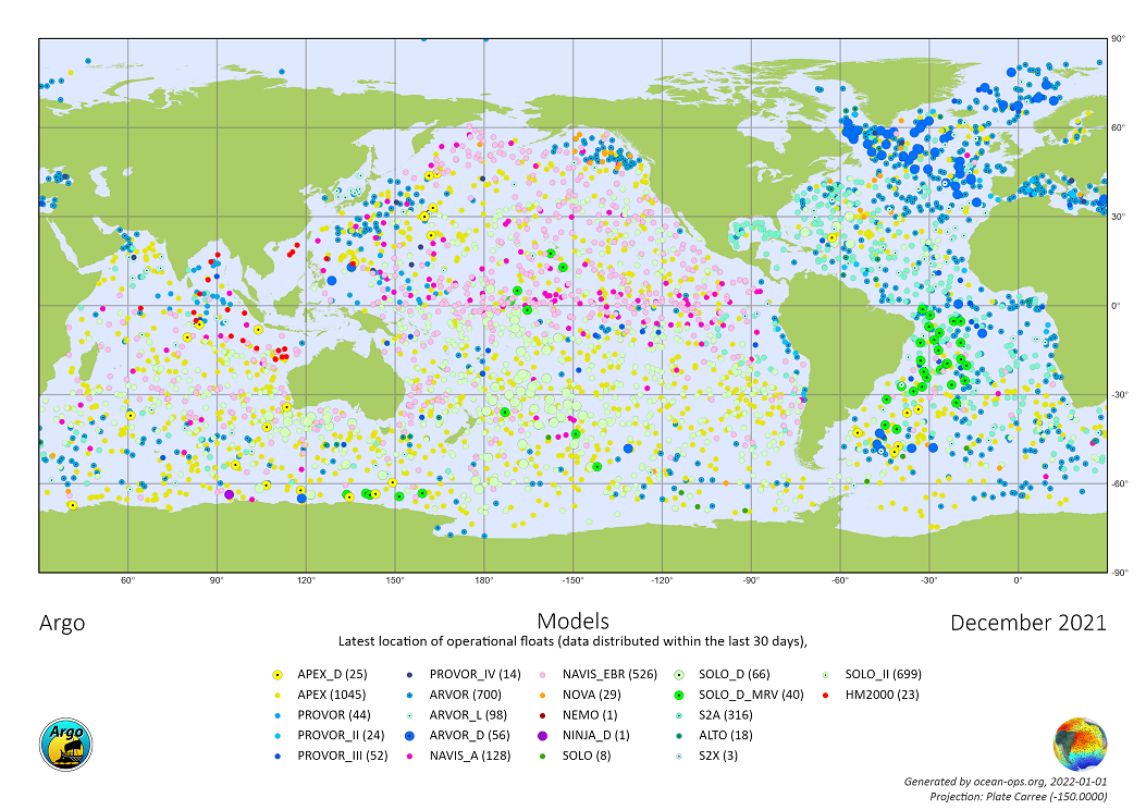 全球Argo观测网内不同型号浮标分布（HM2000型浮标位列其中）.png